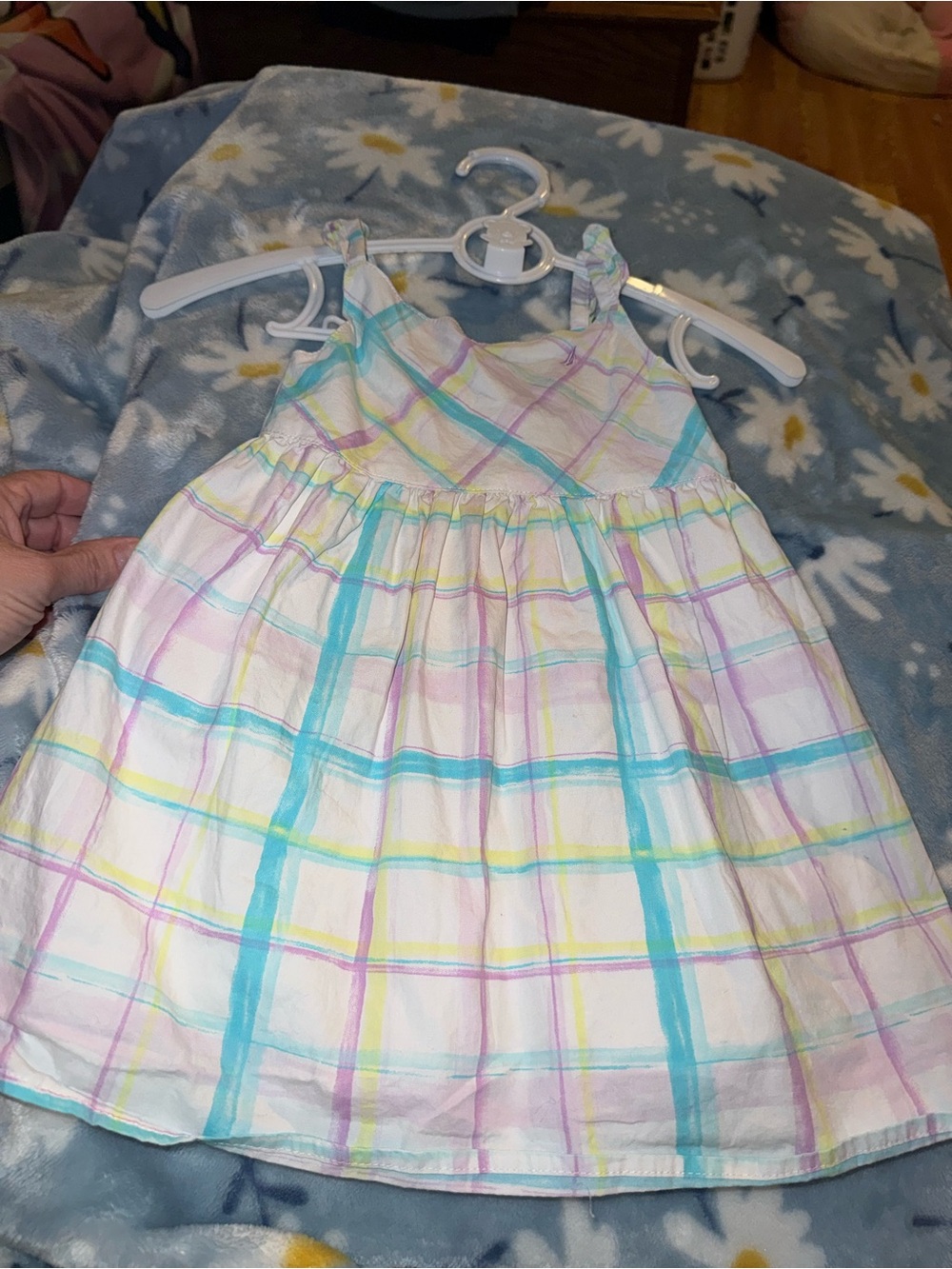 Nautica Baby Girls Size 18 months Purple Turquoise White Dress
